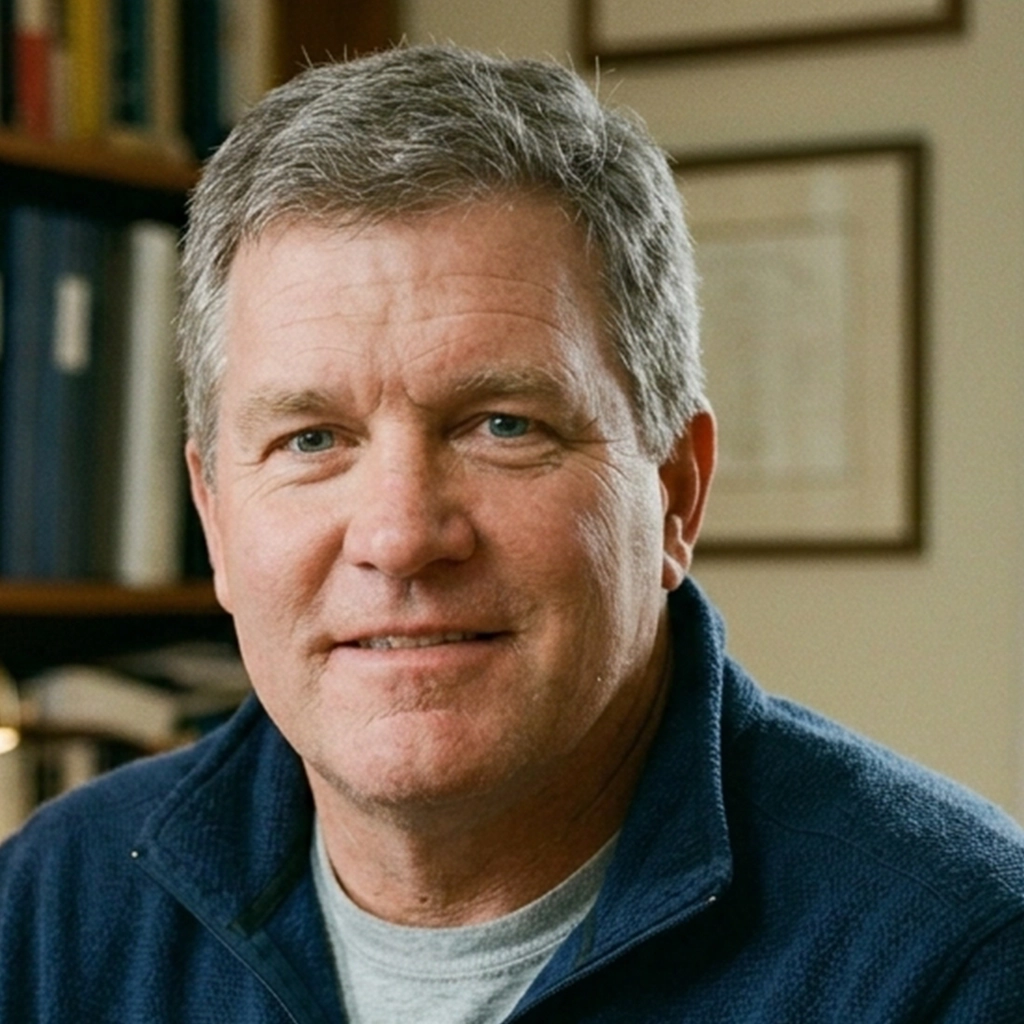 Man using a private online health service